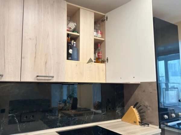 Кухня PO14 в системе Галифакс Белый/Синкрон Титанио