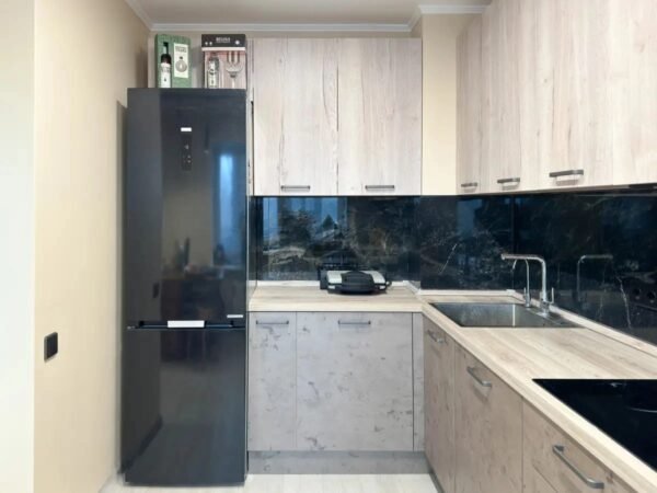 Кухня PO14 в системе Галифакс Белый/Синкрон Титанио