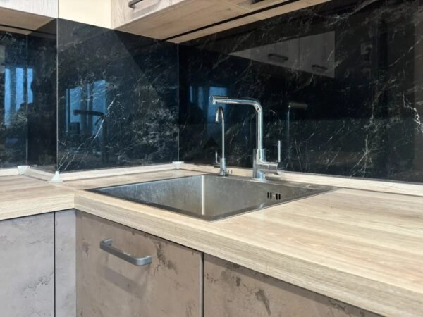 Кухня PO14 в системе Галифакс Белый/Синкрон Титанио