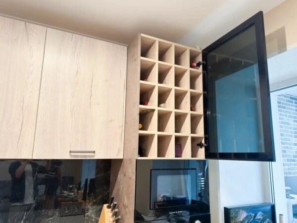 Кухня PO14 в системе Галифакс Белый/Синкрон Титанио