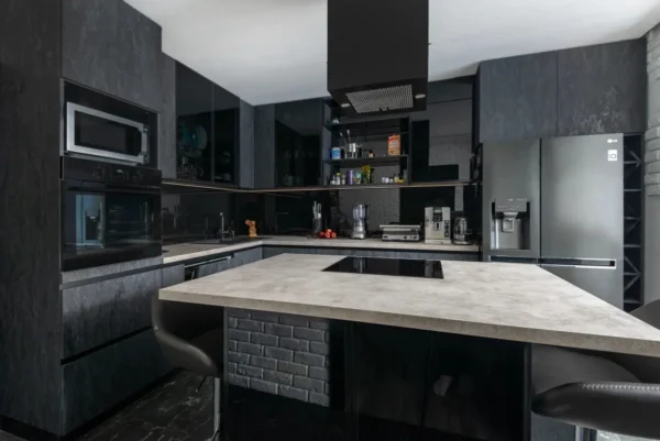 Угловая Кухня ТШ3178 Прето – Идеальное Решение для Лофт Интерьера